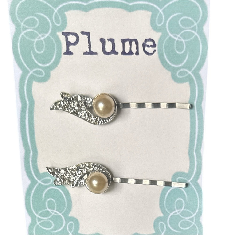 Elegant Pearl & Rhinestone Hairpin Bridal & Special Occasion Hair Accessories